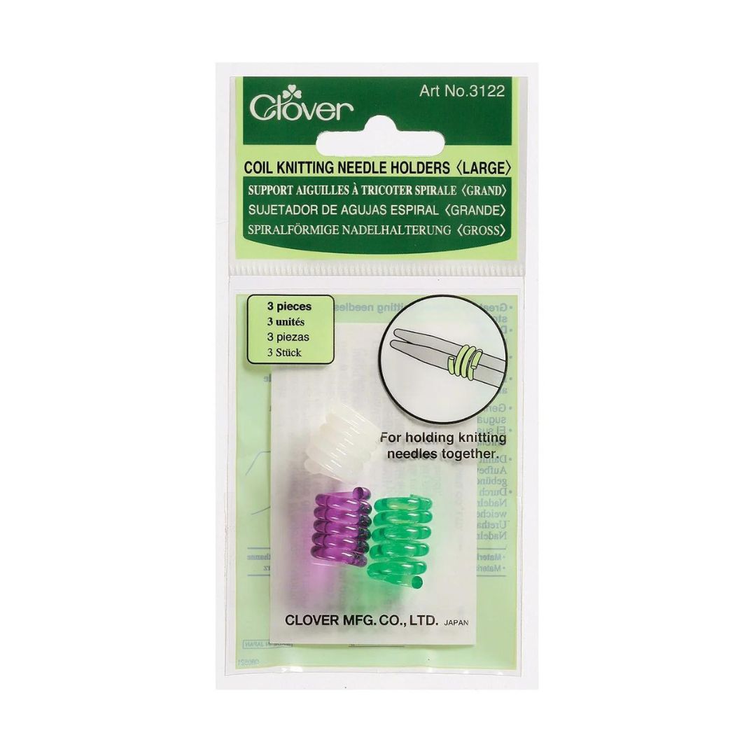 Clover Large Coil Knitting Needle Holder (Pack of 3)