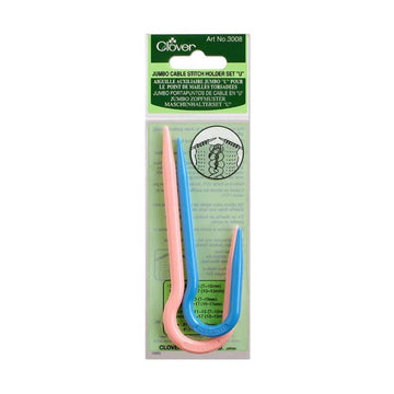Clover Jumbo "U" Cable Stitch Holders (Pack of 2)