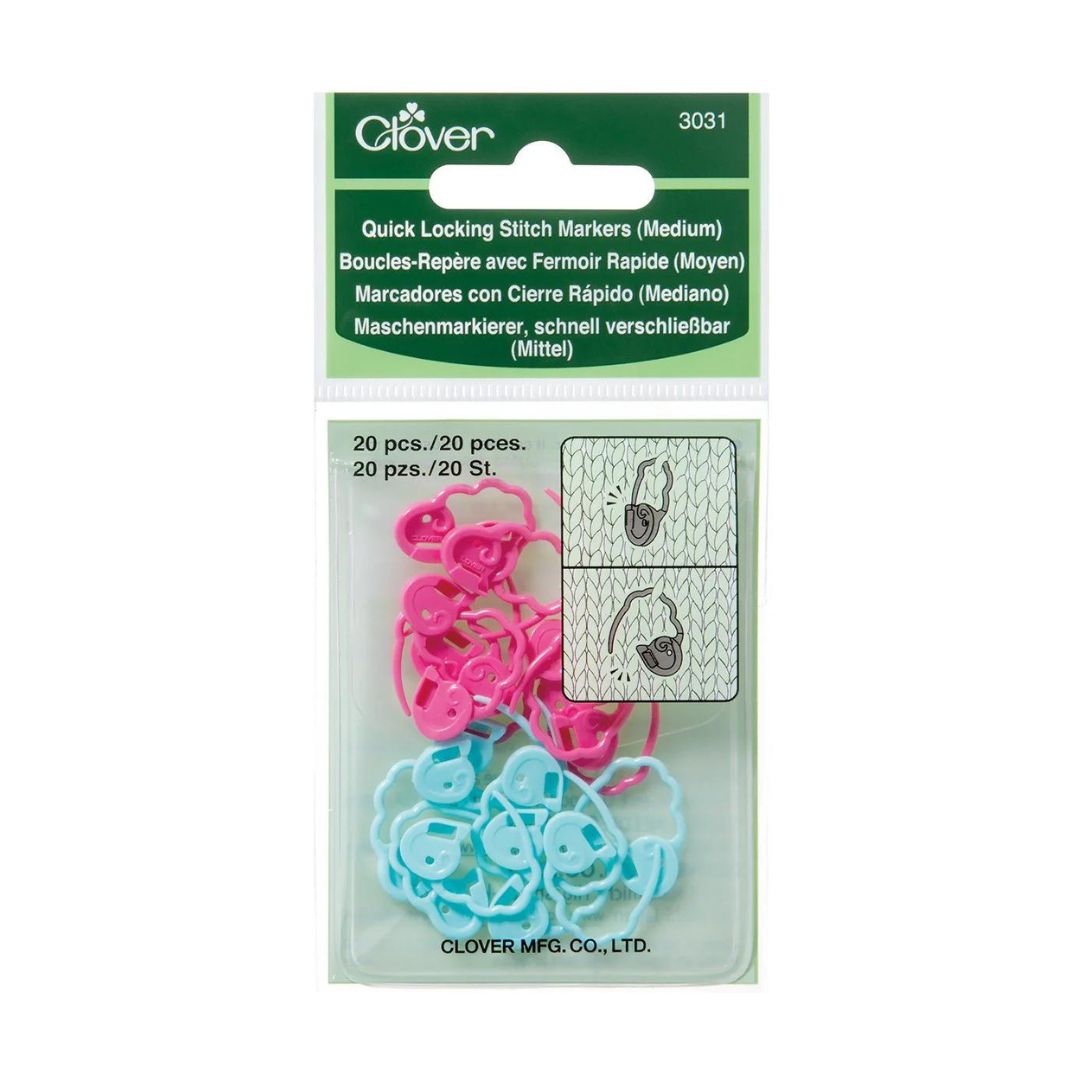 Clover Quick Locking Stitch Markers (Pack of 20) (Small)