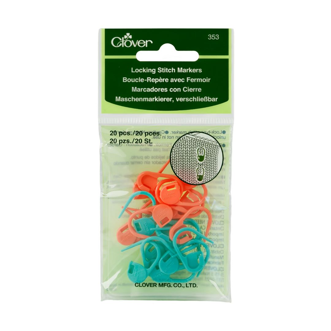 Clover Locking Stitch Markers (Pack of 20)
